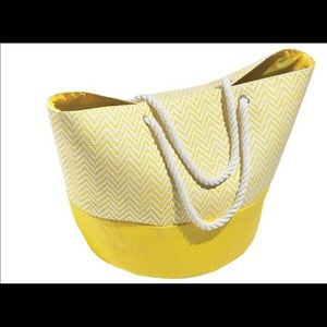 Yellow beach tote